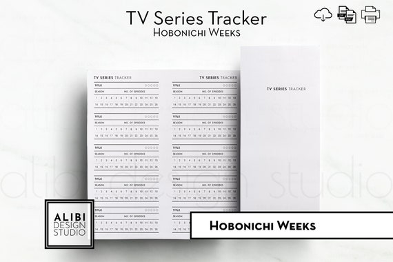Hobonichi Weeks, TV Show Tracker Episode Tracker Travelers Notebook Hobo Weeks Printable Planner Inserts Tv Series Tv Reviews Tv Library