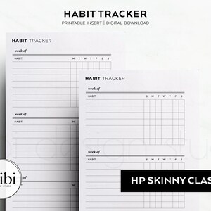 Skinny Classic Happy Planner Habit Tracker Weekly Planner Routine ...