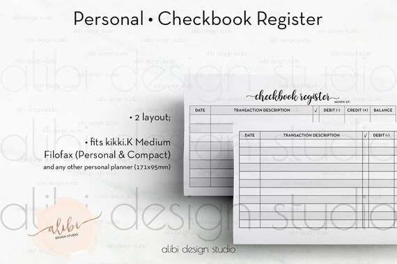 checkbook register personal planner finance planner money etsy
