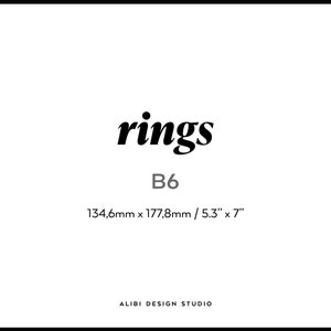 B6 Rings Month at a Glance Habit Tracker Monthly Planner B6 Printable ...