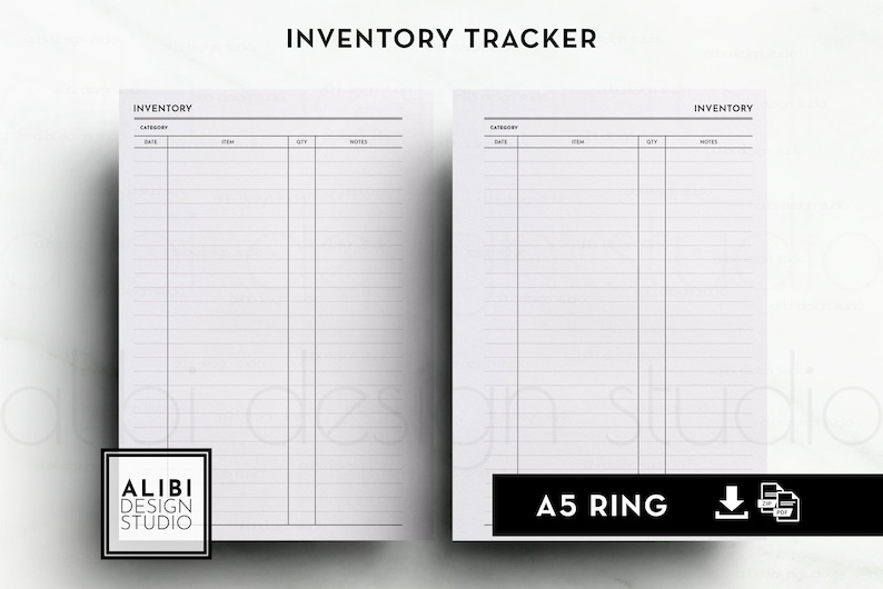 A5 Inventory Tracker Inventory List A5 Printable Planner - Etsy