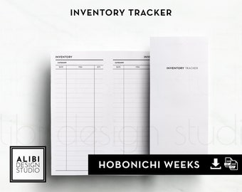 Hobonichi Weeks Inventory Tracker Inventory List Hobo Weeks Printable Inserts