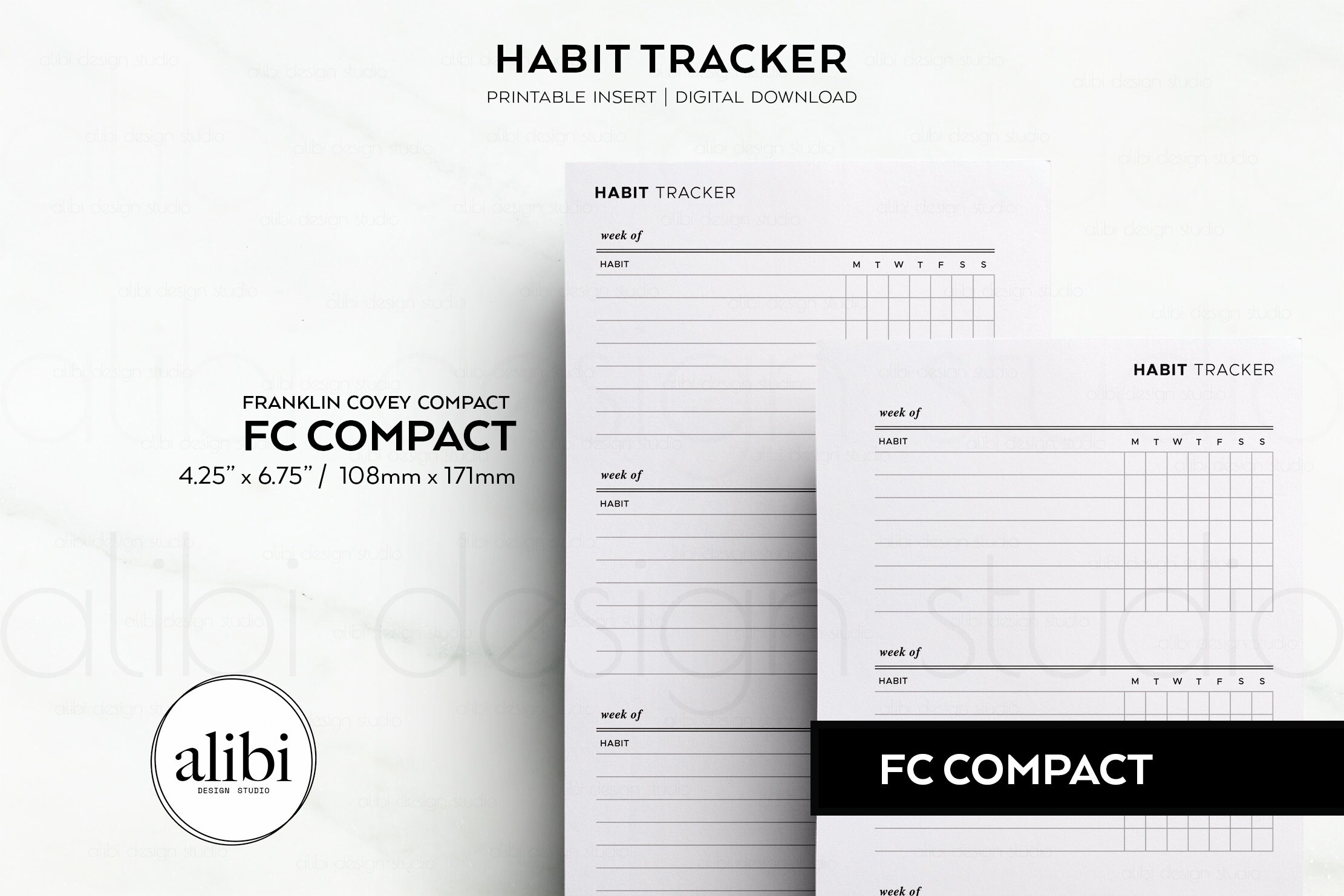 FC Compact Habit Tracker Weekly Planner Routine Tracker Franklin Covey ...