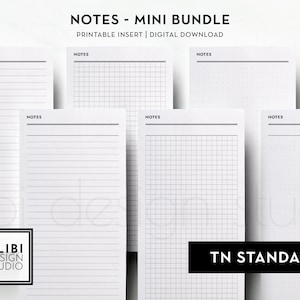 Standard TN, podstawowe notatki, pakiet notatek. Papier do pisania, papier w kratkę, papier w kropki, papier w linie, planer dla ucznia, notes podróżny, wkładki do druku