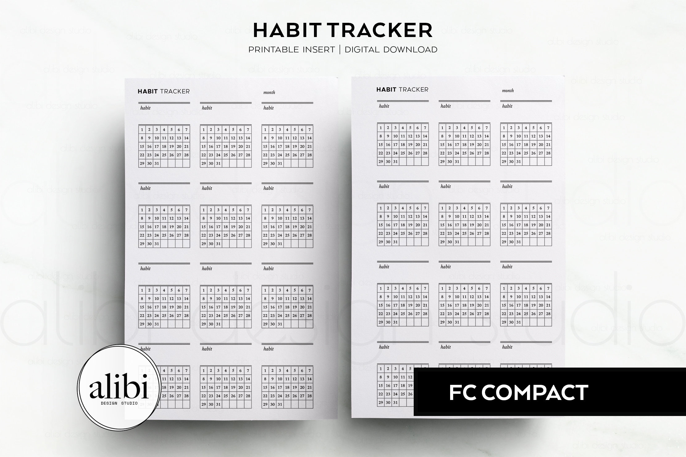 FC Compact Habit Tracker Monthly Planner Franklin Covey - Etsy
