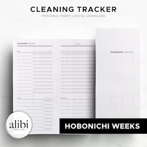 Hobonichi Weken Schoonmaak Tracker Schoonmaakschema Gewoonten Tracker Maandplanner Thuis Karwei Planner Invoegen Hobo Weken Afdrukbaar afbeelding 1