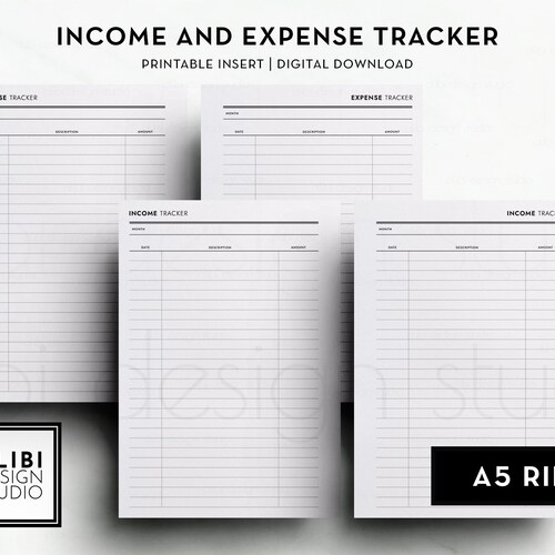Expense Tracker Printable A5 Inserts Monthly Expense Planner - Etsy