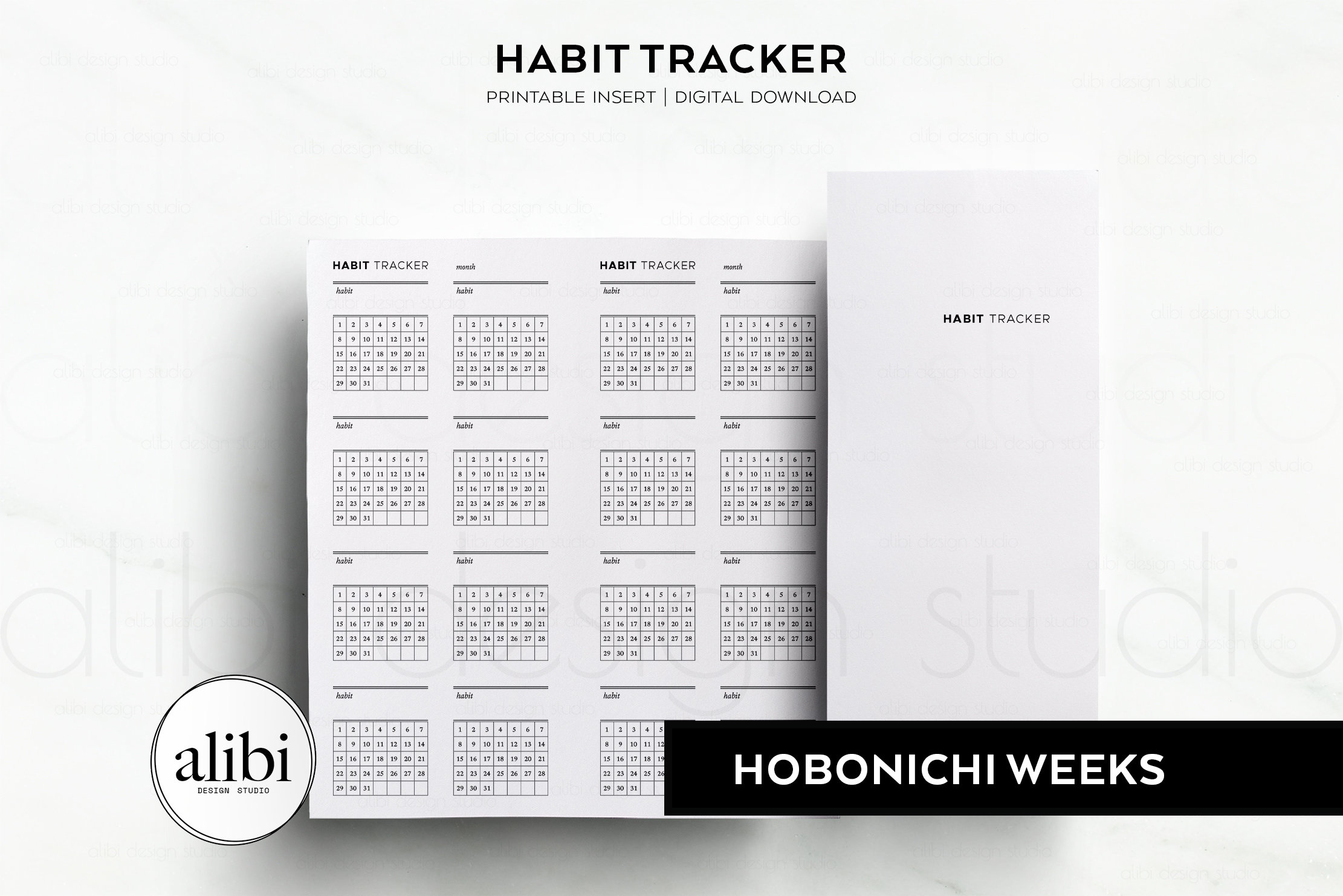 Hobonichi Weeks Habit Tracker Monthly Planner Hobo Weeks Printable ...