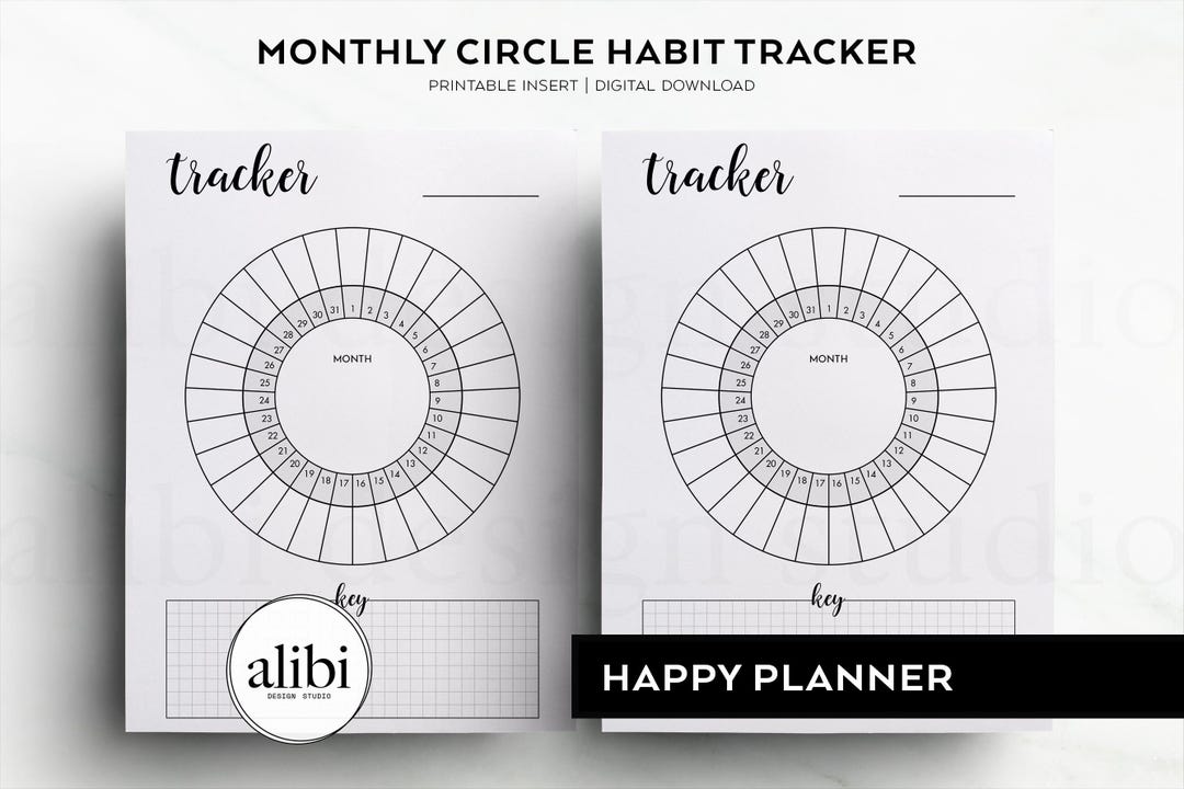 Happy Planner Circle Habit Tracker Printable Inserts Mood Tracker — HP ...