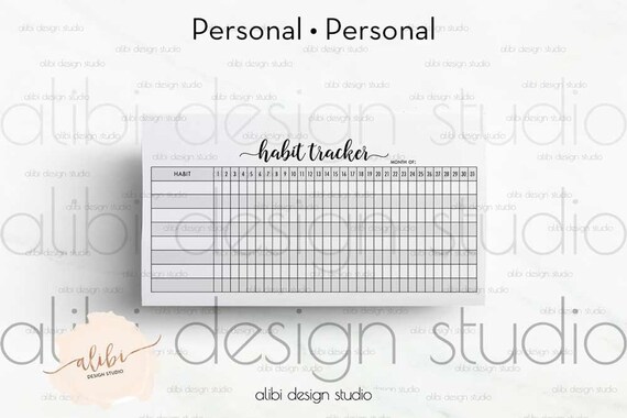 habit tracker personal planner daily habit tracker goal etsy daily goal tracker