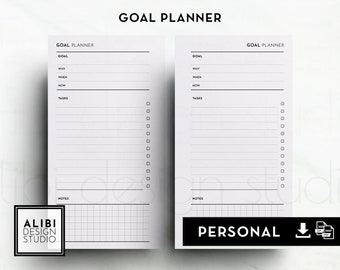 Personal Goal Planner Project Planner Personal Printable Planner Inserts Productivity Planner