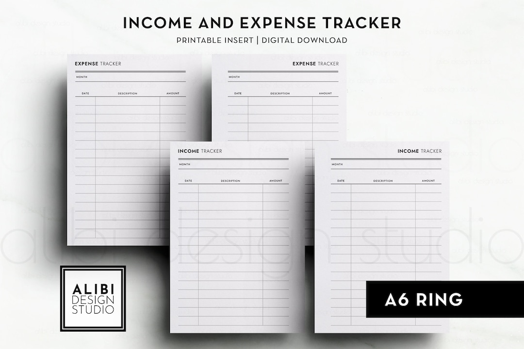 A6 Budget Planner Expense Tracker Income Tracker Financial Planner A6 ...
