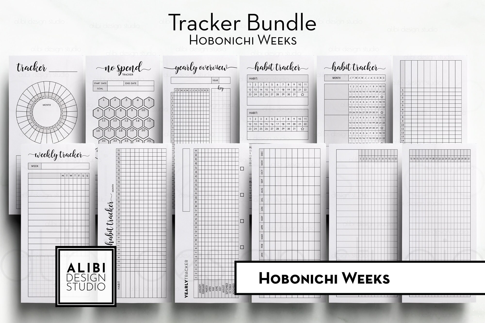 Hobonichi Weeks Habit Tracker Monthly Planner Hobo Weeks Printable ...