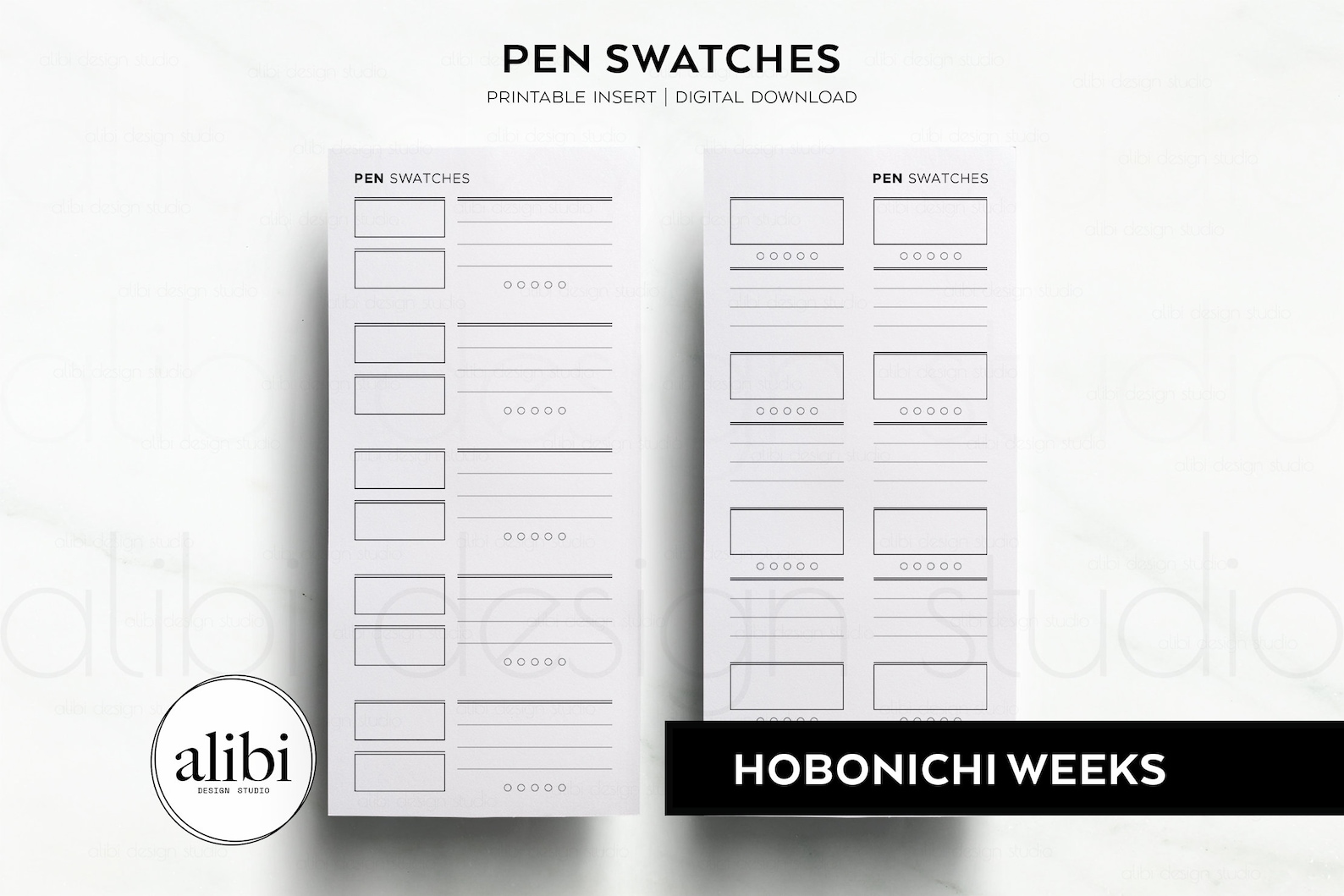 Hobonichi Weeks Pen Swatches Pen Test Pen Tracker Pen Collection Ink ...