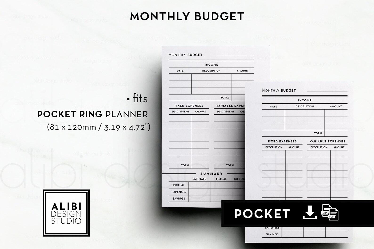 Pocket Monthly Budget Budget Planner Finance Planner Monthly Etsy Hong Kong