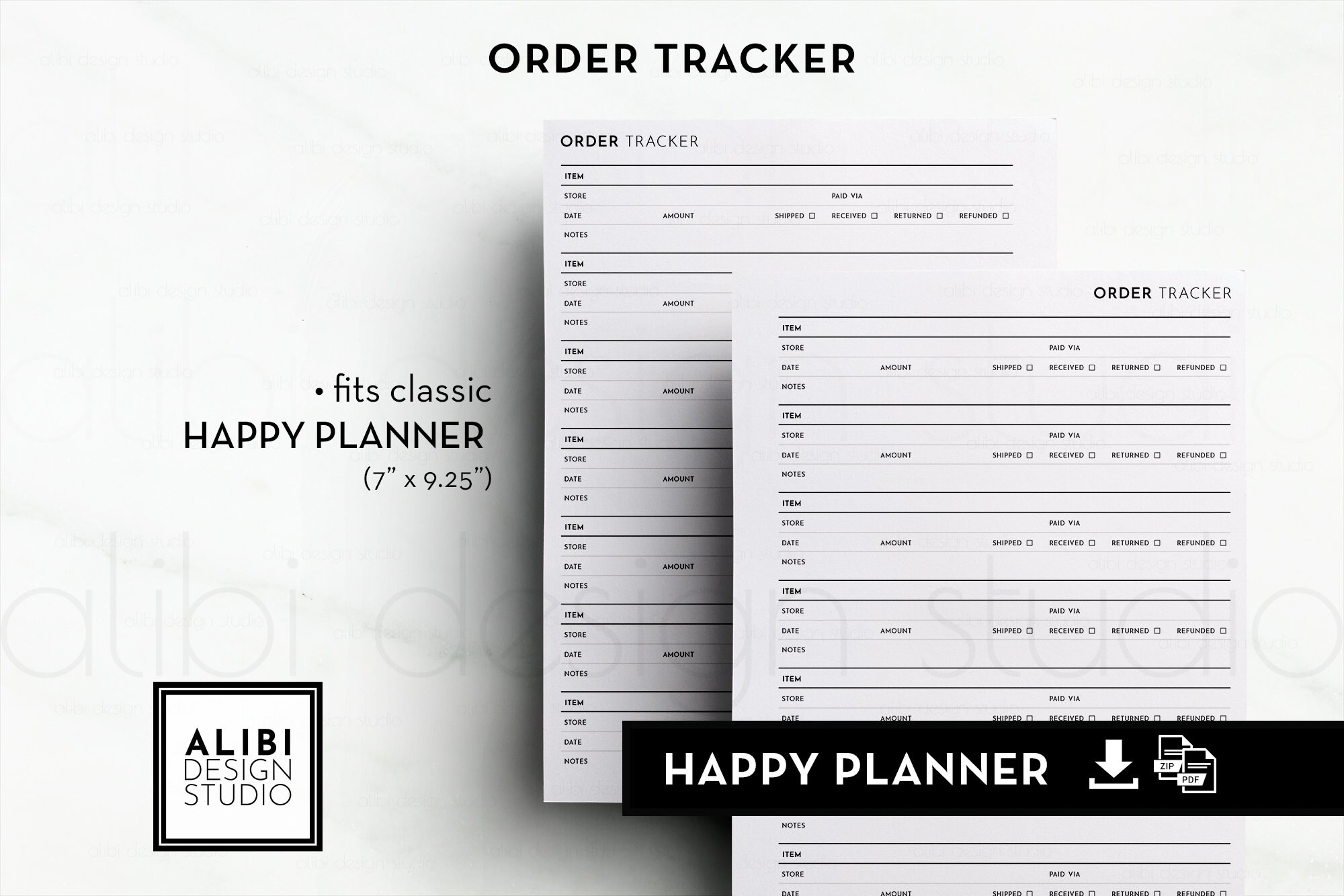 Happy Planner Online Order Tracker Purchase Tracker Purchase Log HP ...