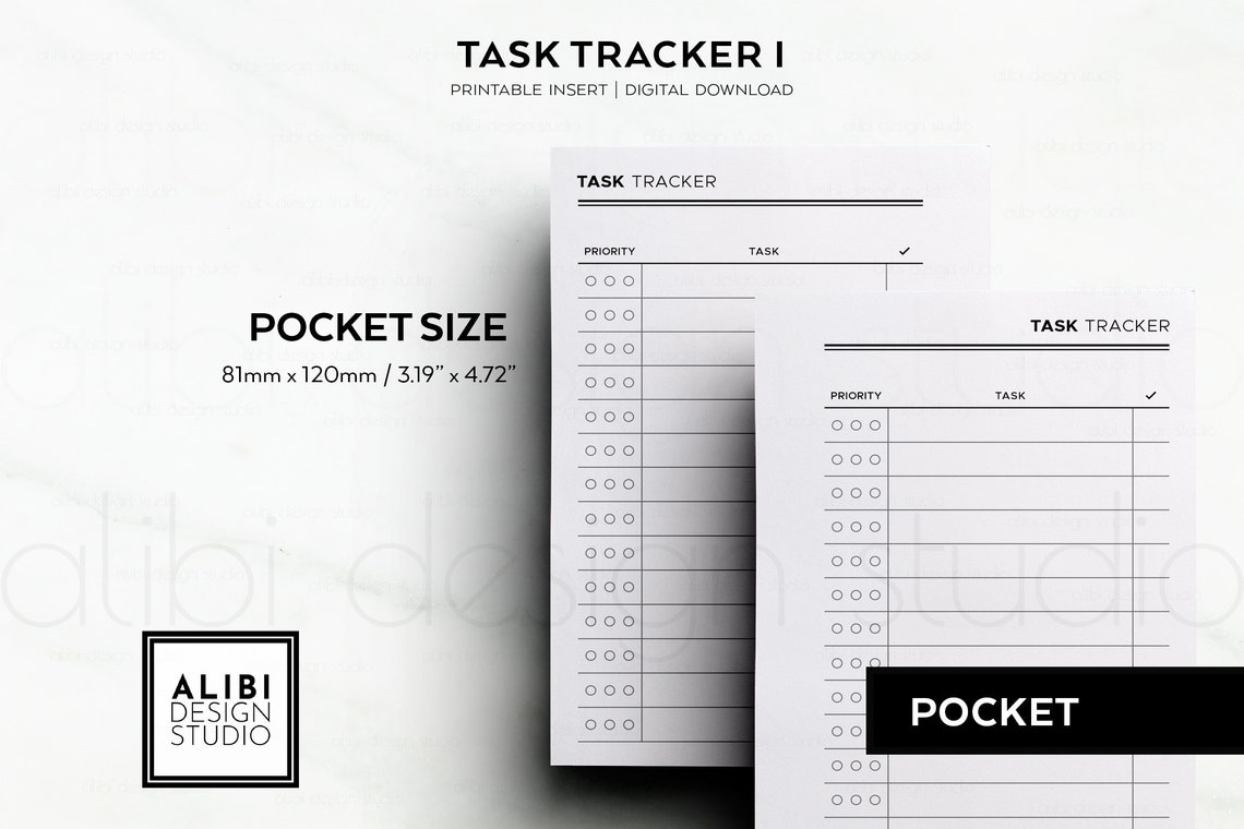 Pocket Task Tracker Task Triage Project Planner Task | Etsy