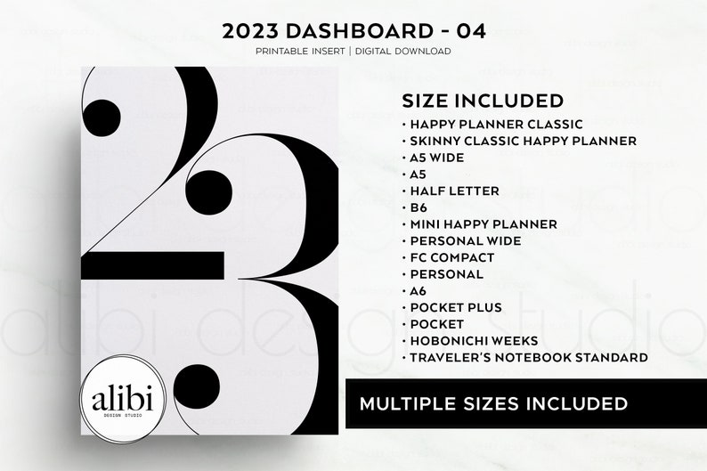 2023 Printable Dashboard Planner Accessories Printable Planner Etsy