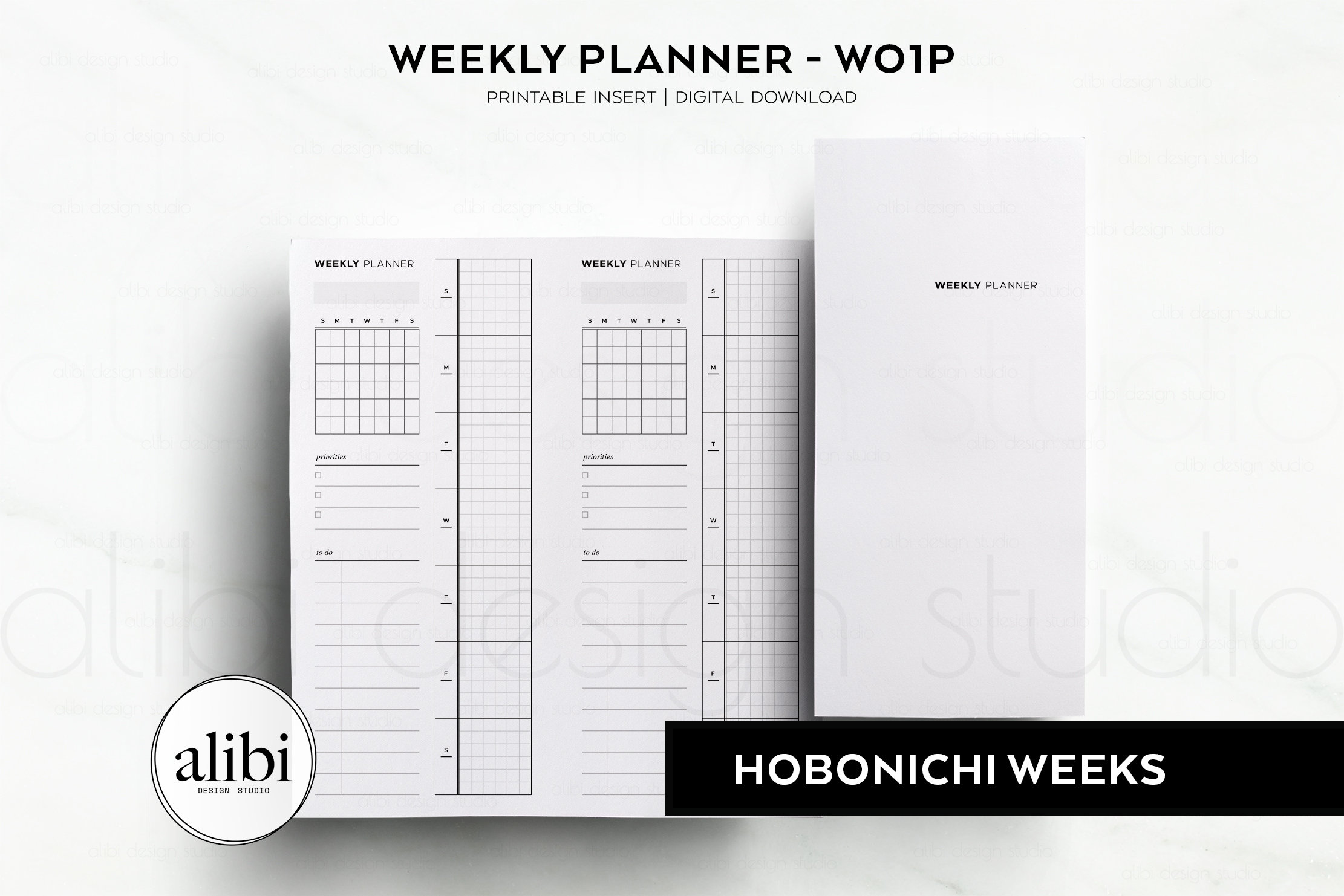 Hobonichi Weeks Weekly Planner Insert | Week on 1 Page | Monthly ...