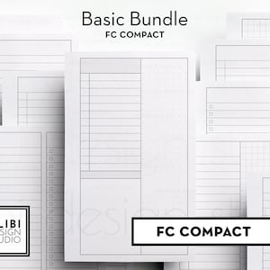 Pacchetto base compatto FC Carta a quadretti Carta a quadretti a punti Carta a righe Pacchetto note Franklin Covey Inserti stampabili per planner compatto