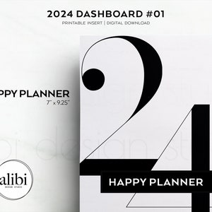 Happy Planner 2024 Planner Dashboard, Printable Dashboard Planner
