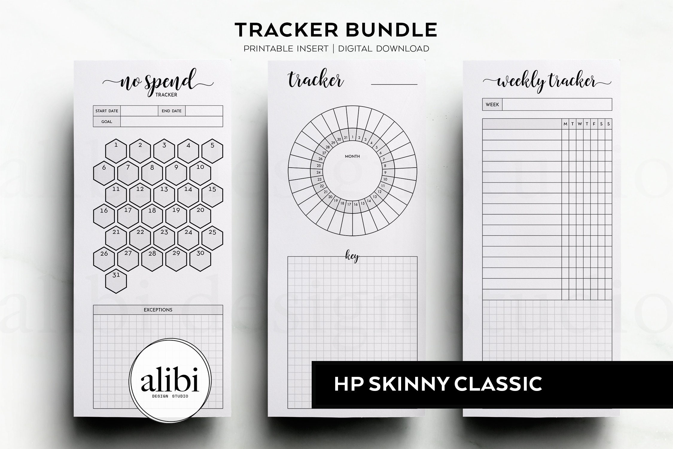 Skinny Classic Happy Planner Tracker Bundle Printable Habit Tracker ...