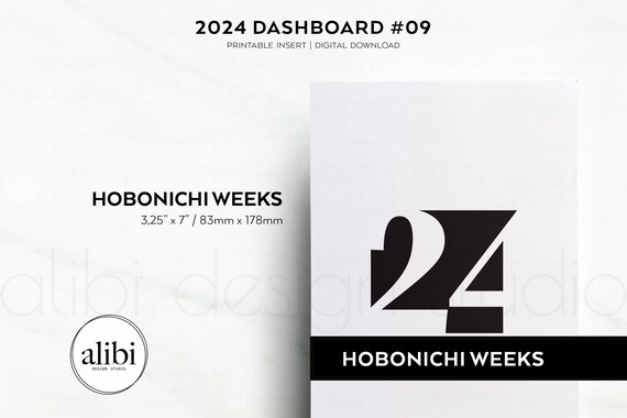 Hobonichi Weeks 2024 Planner Dashboard, Printable Dashboard