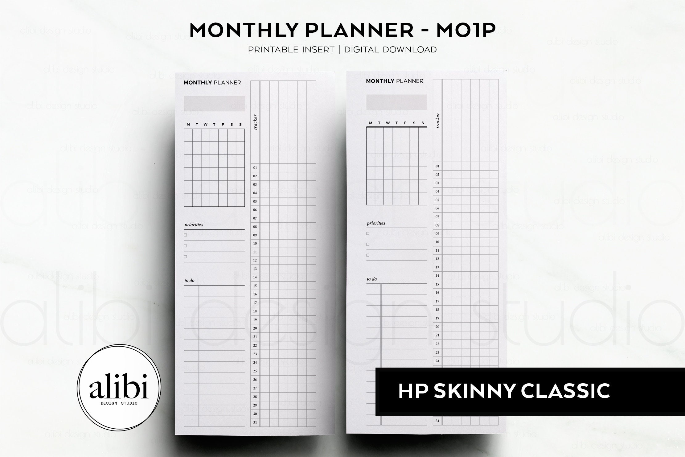 Skinny Classic Happy Planner Month at a Glance Habit Tracker Monthly ...