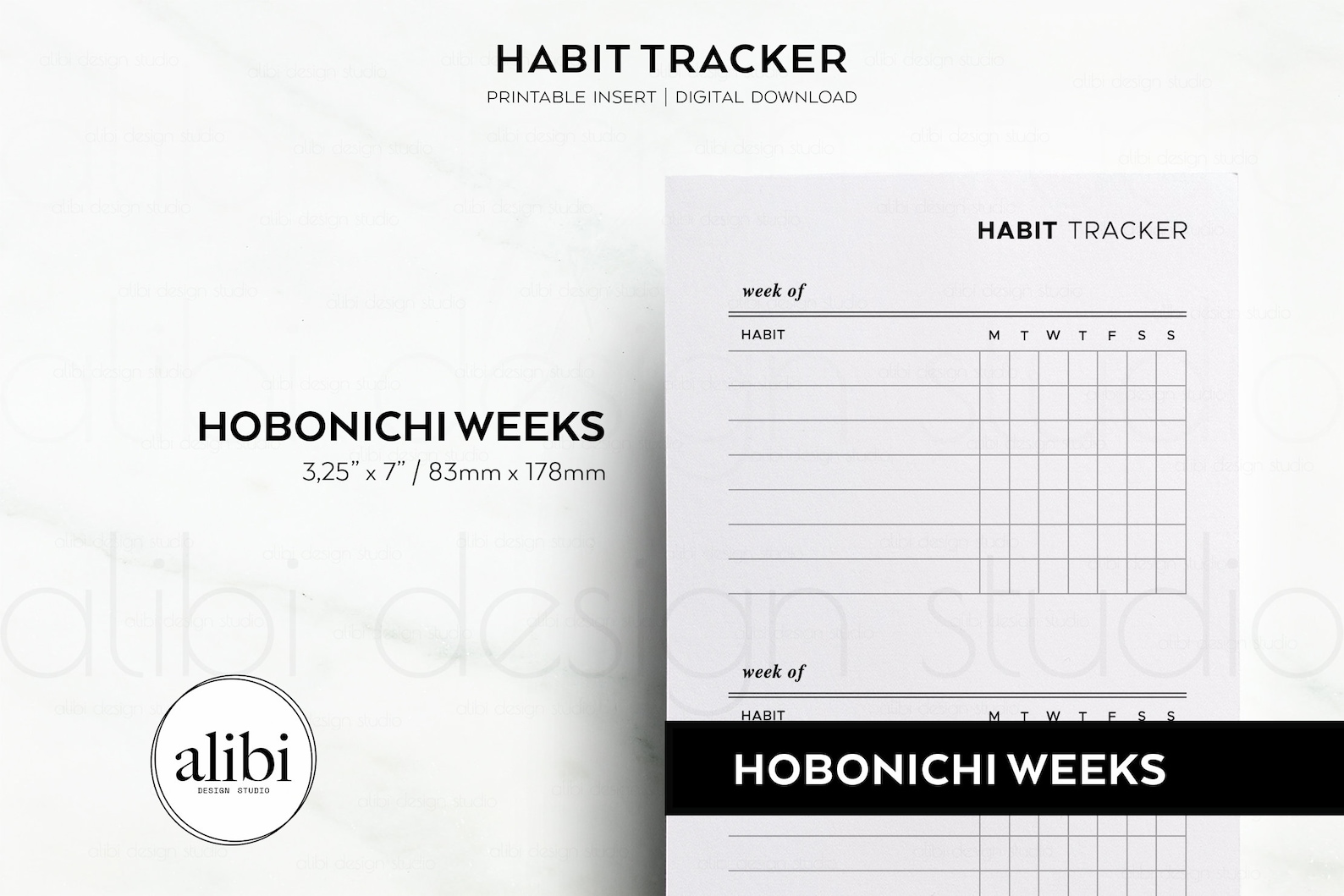 Hobonichi Weeks Habit Tracker Weekly Planner Routine Tracker Hobo Weeks ...