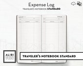 Standard TN Expense Tracker, Budget Planner Travelers Notebook Printable Refill Finance Planner Expense Log Monthly Planner