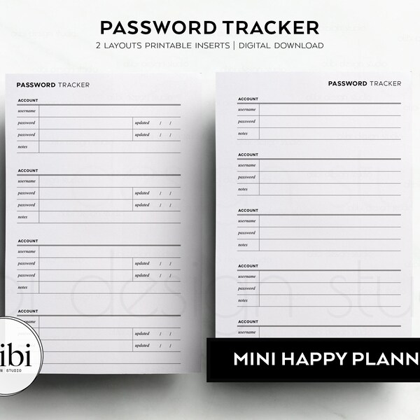 Hp Mini Password Tracker Etsy hp-mini-password-tracker-etsy