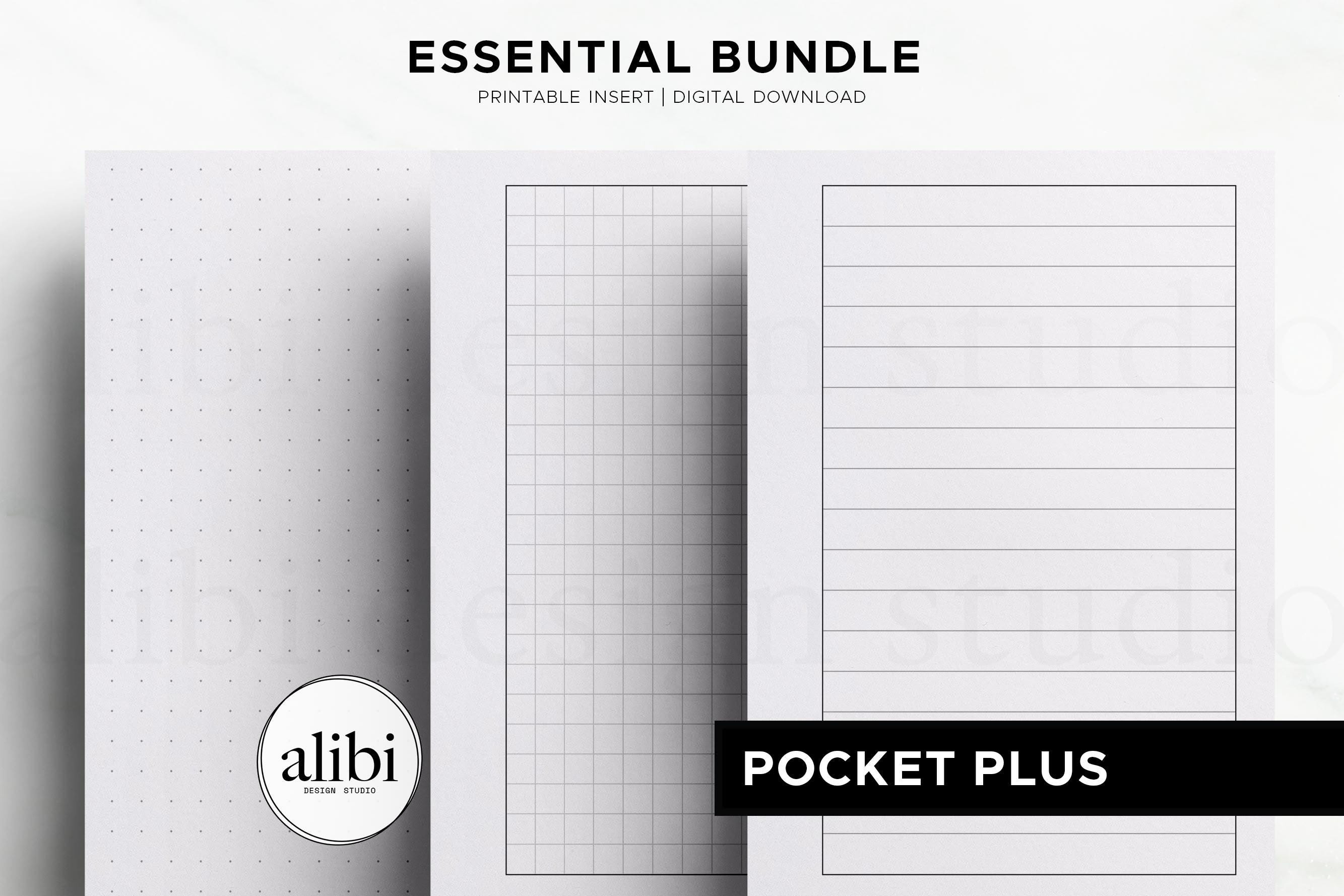 Pocket Plus Grid Paper Dot Grid Lined Paper Student Planner Pocket XL ...