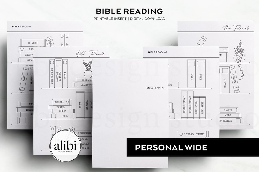 Personal WIDE Printable Bible Reading Bible Study Old and New Testament ...