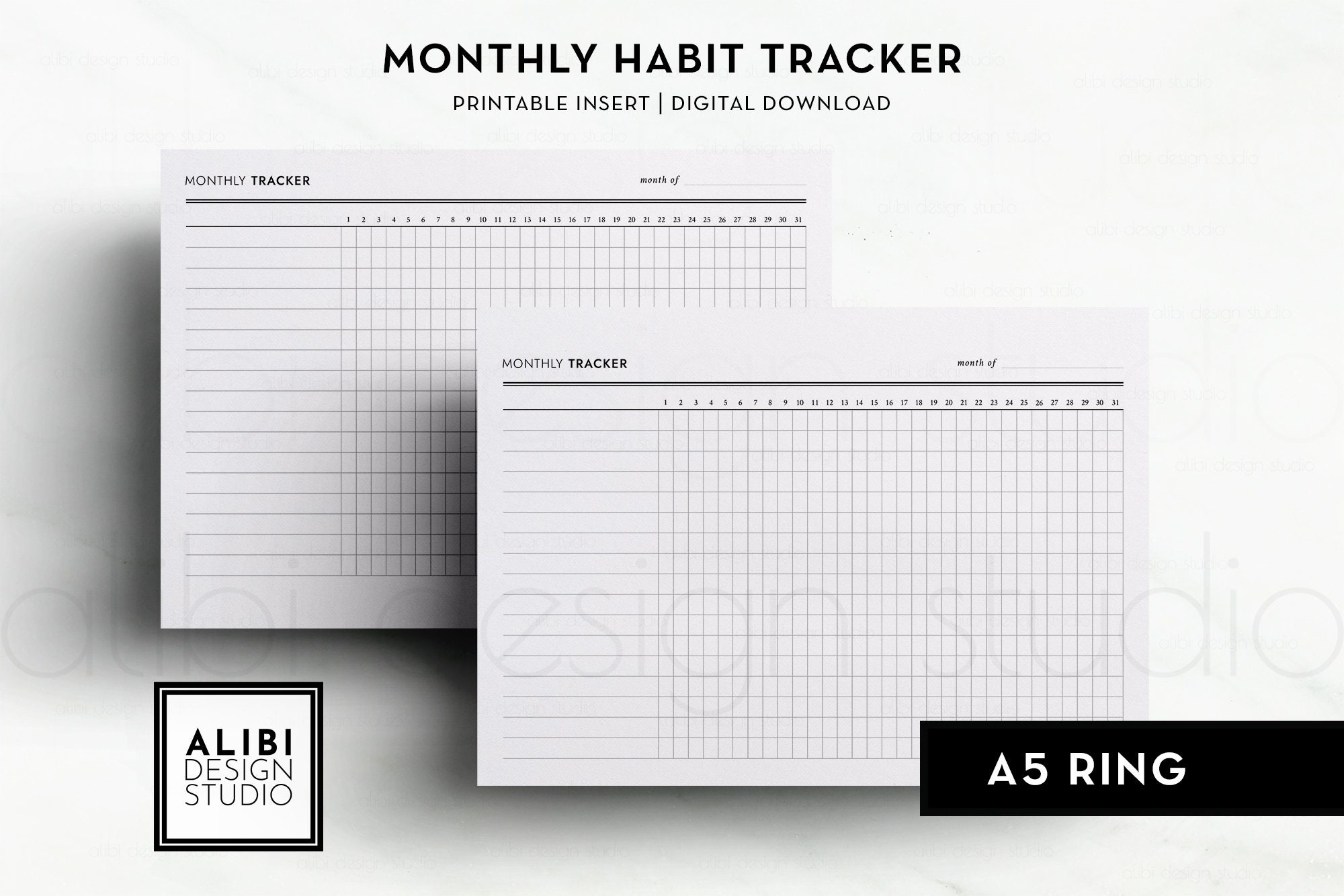 A5 Habit Tracker Monthly Planner A5 Printable Planner Inserts - Etsy