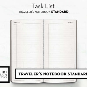 Standard TN Task List Travelers Notebook Printable Inserts Inbox