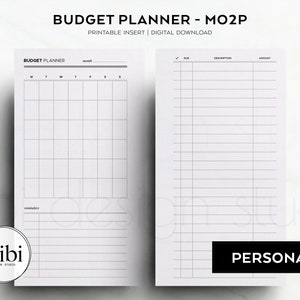 Personal Budget Planner Bill Tracker Monthly Planner Expense Tracker Personal Printable Planner Inserts