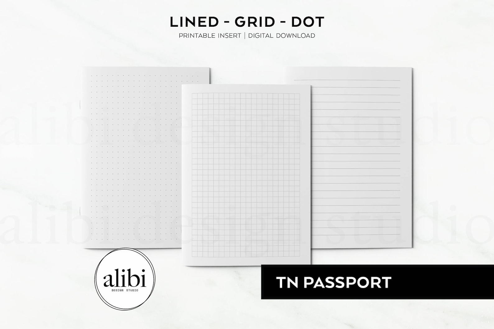 Passport TN Grid Paper Dot Grid Lined Paper Printables Travelers ...