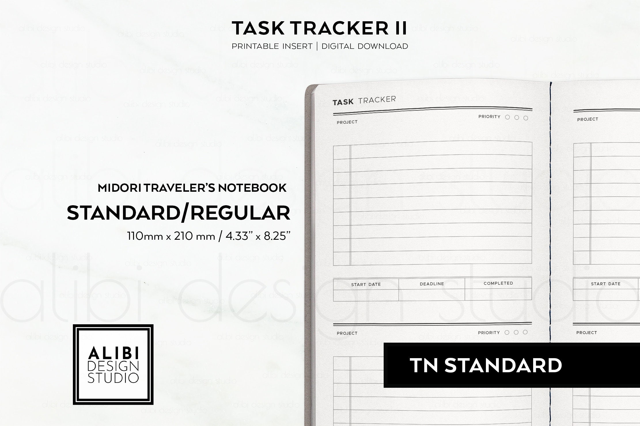 Standard TN Task Tracker Project Planner Work Planner Student - Etsy