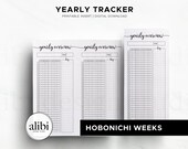 Hobonichi Weeks Yearly Overview Habit Tracker Period Tracker Color In Year Tracker Hobo Weeks Printable Inserts
