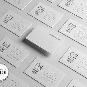 Printable 2023 Calendar Planner Cards, Mini Calendar Wallet Cards Planner Cards | MONDAY START