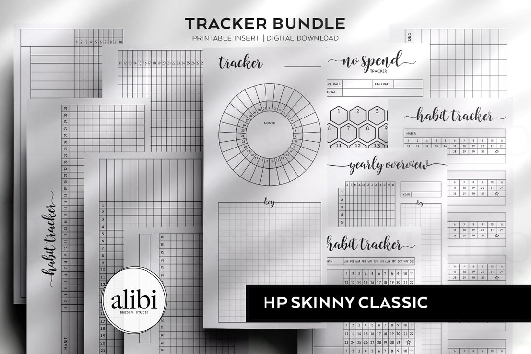 Skinny Classic Happy Planner Tracker Bundle Printable Habit Tracker ...