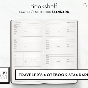 Standard TN, Elenco libri da scaffale, Quaderno da viaggio, Inserti per pianificatore stampabili, Diario di lettura, Recensioni di libri, Elenco di lettura, Biblioteca stampabile
