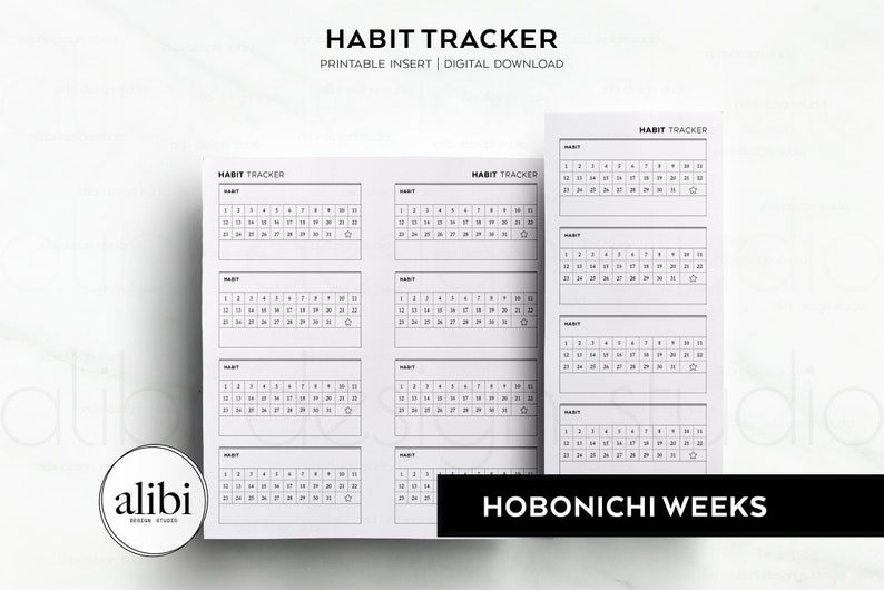 Hobonichi Weeks Habit Tracker Hobo Weeks Printable Planner - Etsy