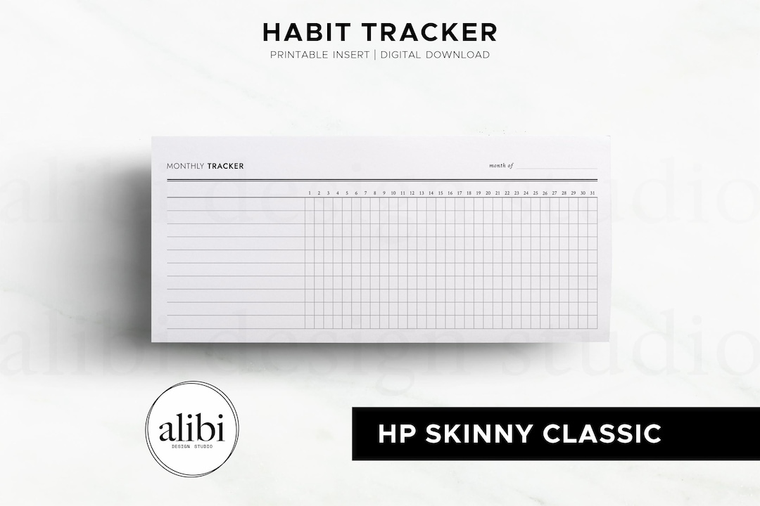 Skinny Classic Happy Planner Habit Tracker Monthly Planner HP Half ...