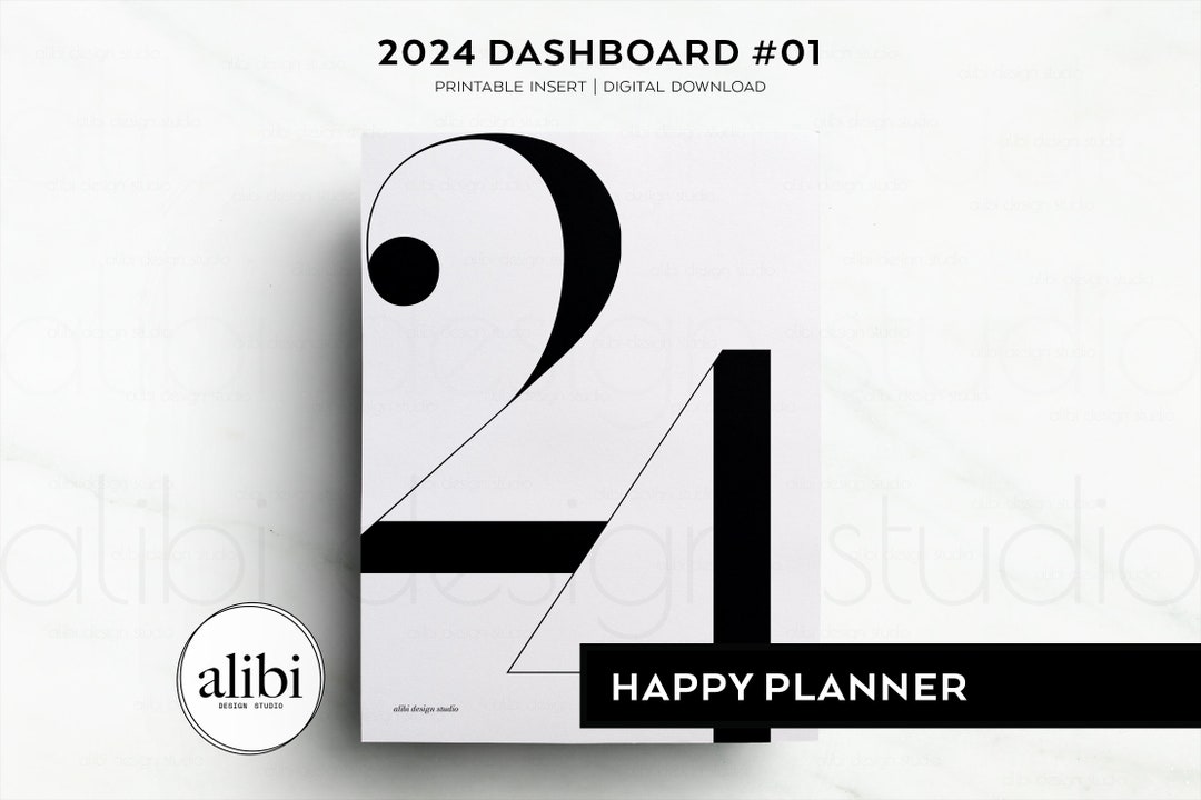 Happy Planner 2024 Planner Dashboard, Printable Dashboard Planner