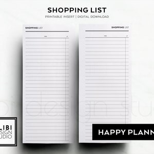 Happy Planner Shopping List Grocery List HP Classic Printable Planner Inserts image 6