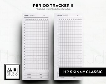 Dünner Klassischer Glücklicher Planer Perioden Tracker Menstruationszyklus Perioden-Überwachung Ovulation Tracker Fruchtbarkeitsplaner HP Halbes Blatt Printable