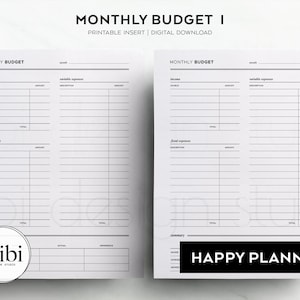 Happy Planner Monthly Budget Financial Planner Finance Overview Budget ...