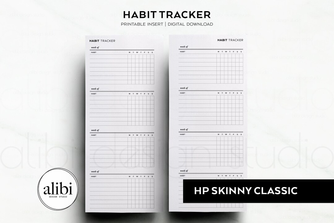 Skinny Classic Happy Planner Habit Tracker Weekly Planner Routine ...