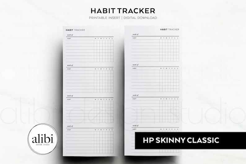 Skinny Classic Happy Planner Habit Tracker Weekly Planner Routine ...